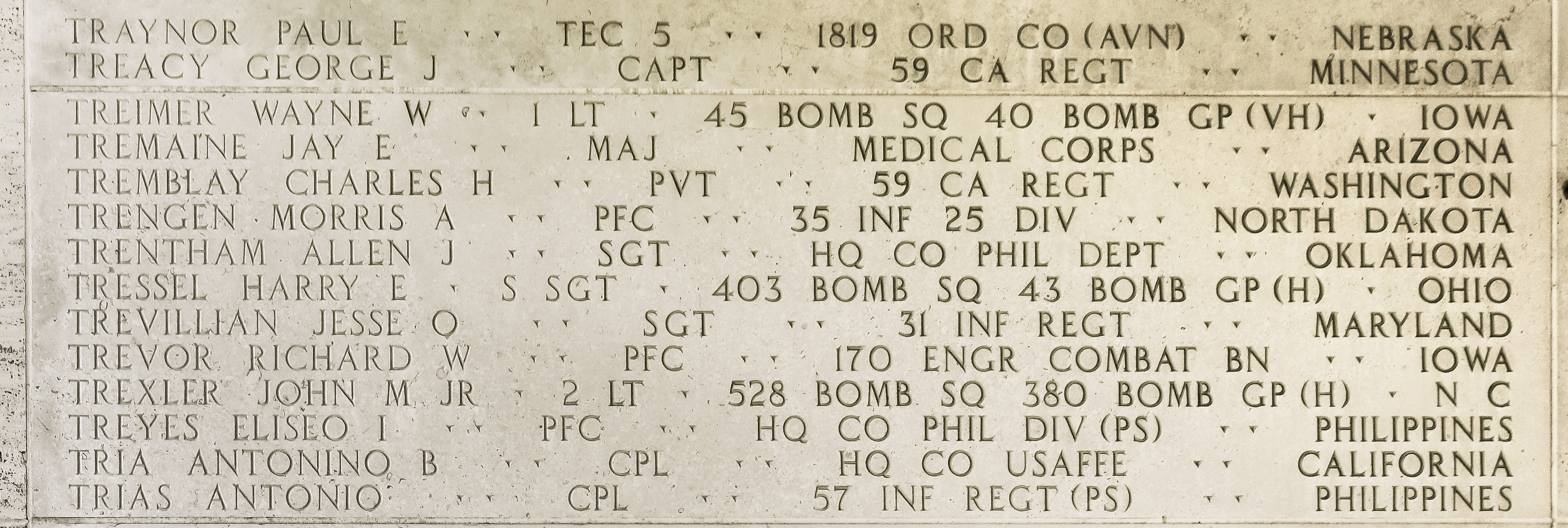 Allen J. Trentham, Sergeant